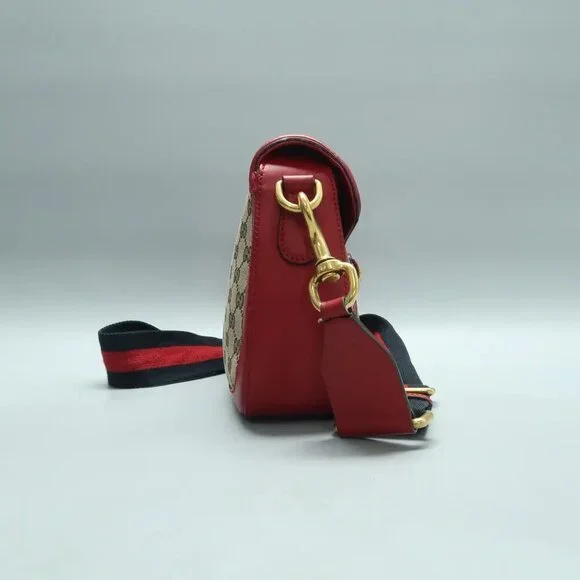 GUCCI Lady Web Brown Cloth Shoulder Bag 770-012225 - Picture 4 of 12